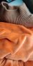 法国KJ加绒加厚保暖打底衫女冬季修身半高领针织衫纯色毛衫大码保暖内衣 酒红 M 实拍图