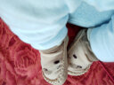李晨曦（Lichenxi） 新款春秋卡通婴儿鞋袜 宝宝袜子棉学步防滑皮底儿童地板袜0-1-2 灰色小熊皮低袜 S（11CM适合0-6个月宝宝） 晒单实拍图