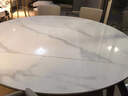 采薇 岩板实木餐桌家用餐桌椅现代简约小户型伸缩饭桌方变圆餐桌 1.50米猫耳朵餐桌+4椅 实拍图