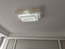 思洛迪 客厅灯LED吸顶灯 现代简约水晶灯长方形灯具灯饰 长1.1米宽70高40 三层 遥控三色 晒单实拍图
