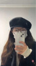 自巧（ZIQIAO）小个子正肩100%全羊毛双面呢大衣女2023冬季新款毛呢西装外套 星空黑 XS (2码) 实拍图