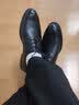蜘蛛王男鞋皮鞋男布洛克商务正装鞋德比鞋男士系带英伦结婚 黑色 42  实拍图