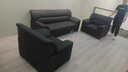 天赐辰办公室沙发茶几组合老板真皮简约现代午睡三人位商务接待会客办公 单人+单人+三人位沙发 黑色加厚西皮 实拍图
