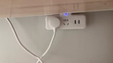 美的（Midea）转换插头/品字形/一转二插座/转换插座/电源转换器/插排 总控1转2带双USB EP2ZKC25U2 实拍图