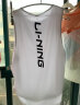 李宁（LI-NING）背心 速干短袖男2022年春夏季薄款跑步健身运动冰丝无袖上衣男女 白色 3XL码/190  实拍图