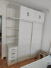 伊意【可定制】伊意衣柜实木质推拉门卧室移门大衣橱简易家用储物柜子 天使白 140长主柜带顶柜带角柜 实拍图