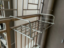 和则兴（hezexing） 不锈钢伸缩窗外阳台晾晒架 室内暖气片窗台护栏折叠晒鞋晾衣架 可伸缩【80-143CM】+弧形袜架 实拍图