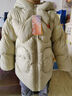 巴拉巴拉童装儿童羽绒服男童女童冬装厚款连帽外套立体造型可爱萌 豆沙绿40044（白鸭绒） 120 cm（充绒量95g） 实拍图