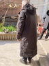 啄木鸟羽绒服男士中老年人长款过膝连帽加厚爸爸装冬季极寒东北大衣外套 黑色-不带毛领 L (可穿110-130斤) 实拍图