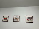 紫腾随轩齐白石装饰画新中式客厅背景墙面挂画卧室饭厅餐厅水墨虾壁画 大吉大利 40*40cm红木色实木框 实拍图