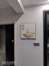 三餐四季餐厅装饰画原木风挂画吃饭厅背景墙高档客厅沙发墙画壁画 J款-吾心安处是吾家 50*50cm原木色简框+布纹面 实拍图