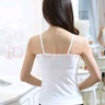 VKSK少女背心女吊带女内搭夏季外穿打底衫（2件装）女士打底莫代尔手感背心女学生抹胸防走光上衣 黑1白1（85斤到105斤左右） 实拍图