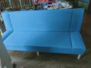 致绪沙发客厅小户型折叠沙发床两用简易沙发布艺出租房卧室双人小沙发 天蓝色【加宽加厚海绵】 1.8米三人位+俩抱枕 实拍图