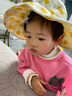 蒂乐 婴儿帽子夏季薄款男童女童遮阳帽儿童防晒帽太阳帽宝宝夏款渔夫帽 温蒂波点-黄 【头围45-50cm可戴】建议年龄5个月-2岁 实拍图