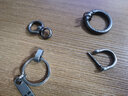 标车族 马蹄扣锌合金钥匙包钥匙套金属配件穿钉工字扣一字穿钉 螺丝扣 磨砂黑 8字万向节 实拍图