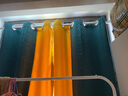 梦达莱全遮光窗帘成品免打孔安装罗马杆一整套卧室定制客厅防风保暖遮阳 拼接款：孔雀蓝+黄色 适用宽1.1-1.6米【窗帘高2.2米】 实拍图