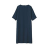 无印良品 MUJI 女式 法国亚麻水洗 七分袖连衣裙 412688 BCL06C1S 深藏青色 XL 实拍图