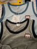 恒源祥儿童背心男童夏季棉薄款女童吊带打底小背心宝宝无袖汗衫中大童 麻灰+浅蓝 140 身高130-140体重45-65斤 实拍图