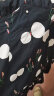 独束大码女装小众撞色设计印花V领连衣裙女夏苹果型专属微胖mm裙 黑底花色 XL 晒单实拍图