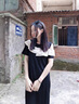 拉夏贝尔（La Chapelle）短袖雪纺连衣裙女装2026年夏季新款时尚中长款法式小个子夏天裙子 图色 XL 【推荐110-125斤左右】 实拍图