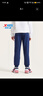 特步（XTEP）童装男童长裤新款儿童中大童针织裤子百搭时尚运动休闲长裤 深奥蓝 【加绒单标款】 150 cm 实拍图