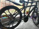凤凰（Phoenix） 山地自行车成年人男士女士学生变速减震油刹线刹山地车自行车 黑白/十刀轮/铝合金车架/蓝图 24寸（身高145-170左右） 27速数字指拨/默认线碟可改油碟 实拍图