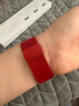 达梭适用苹果手表表带apple watch s10/9/8/se/ultra表带不锈钢米兰尼斯男女腕带磁吸高级ultra运动 红色【新款】 40/41/42mm表盘通用 实拍图