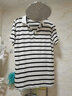 JEEP SPIRIT吉普短袖男夏季条纹t恤男士POLO打底衫商务上衣男 白/黑 XL 实拍图