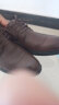 奥康（Aokang）男鞋牛皮皮鞋男士商务正装圆头系带低帮鞋子 棕色镂空皮鞋 43 实拍图