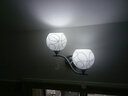 自由亮 led壁灯卧室床头灯现代简约创意卧室壁灯客厅过道楼梯墙壁灯 B款双头:经典黑:送5W暖光LED灯泡 实拍图