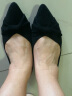 朴尼斯 Pounise 单鞋女韩版大码船鞋平底柔软 PQM-02 黑色 39/245(1.5)  晒单实拍图