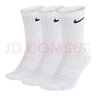 耐克(NIKE)袜子男子 速干透气运动袜 中筒袜三双装SX7676-100白XL 实拍图