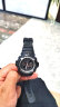 硅胶手表带代用卡西欧AW591/590/5230AWG-M100 101橡胶树脂表链男 黑色-银扣 表带接口16mm 晒单实拍图
