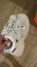 骆驼（CAMEL）丑萌登山鞋女时尚撞色户外休闲鞋 L24M076602 米/银/黄 35 实拍图