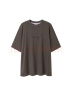 CHUU字母爱心印花T恤女2024年夏季新品设计感个性短袖套头上衣 碳墨灰 均码 晒单实拍图