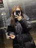 鸭鸭羽绒服女长款过膝2023冬季韩版休闲连帽极寒保暖外套 米白色 S  晒单实拍图