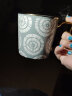 松发瓷器陶瓷杯子家用办公室咖啡杯水杯女生大容量情侣马克杯 灰色 实拍图