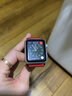 istrap苹果手表表带真皮爱马仕同款牛皮适用apple watch表带S10/9/8/7/6/5/SE男女士iWatch ultra2手表带 红色表带丨黑色配件 38MM【适用iWatch1/2/3 实拍图
