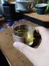 忆壶茶茶杯玻璃品杯家用品茗杯防烫杯子木套隔热杯功夫茶杯喝茶杯小品杯 【墨色】木一杯110ML 实拍图