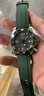 图登 高端航空氟橡胶表带平头通用天梭美度浪琴欧米茄水鬼康卡斯百年灵万国橡胶表链 绿色-银扣 21mm 实拍图