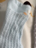 9i9婴儿袜子夏薄宝宝长筒袜网眼防蚊袜精梳棉袜松口不勒3双蓝 实拍图