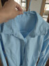罗蒙（ROMON）长袖衬衫男士四季款大码衬衫商务休闲纯色斜纹小码衬衣男 蓝色39 晒单实拍图