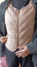 雅鹿轻薄羽绒马甲女短款背心内穿内搭坎肩内胆修身秋冬季保暖马夹 驼色 XL 推荐115-125斤 实拍图