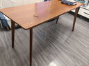 众淘实木腿电脑桌台式双人书桌学习桌办公桌工作台桌椅套装长条桌子 【进口橡木腿】胡桃色160*60cm 实拍图