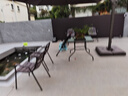 紫叶室外桌椅组合户外塑木餐椅防水花园庭院露天阳台外摆休闲座椅 4椅+80方桌+经典3米方遮阳伞 实拍图