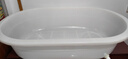 迪士尼（Disney）洗澡盆成人儿童家用沐浴盆大号长方椭圆形桶加厚塑料长盆 白长100*宽60*高26(厘米)带排水 实拍图