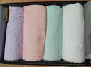 内野（UCHINO）棉花糖方巾无捻纱柔软洗脸毛巾儿童毛巾方巾口水巾粉色 实拍图
