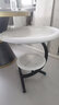 潇赫 凉台休闲桌椅阳台小桌椅网红小茶几现代简约一桌两椅组合三件套 双层黑架劳伦白(直径45cm) 岩板 实拍图