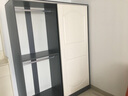 京之恋 衣柜实木卧室推拉门衣橱欧式家用双门组合简易大衣柜 灰体白门 长140宽50高180 实拍图
