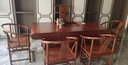 唐司 红木家具非洲花梨（学名：刺猬紫檀）茶桌 实木茶桌椅组合 中式客厅泡茶台茶几 1.75米茶桌+大官帽椅+4圈椅 实拍图